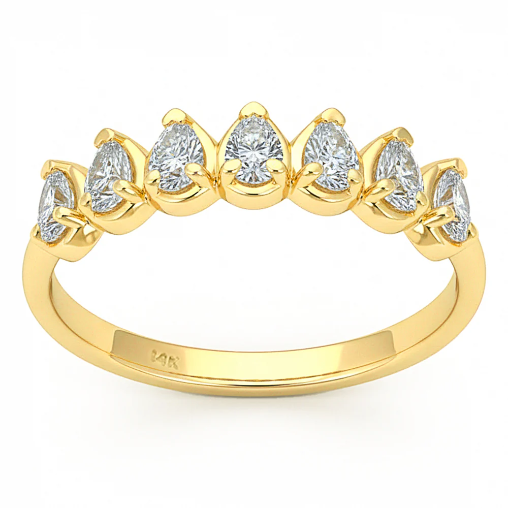 <span style="color:purple">SPECIAL!</span> .50ct G SI 14kt Yellow Gold Diamond Band Ring Size 6.5