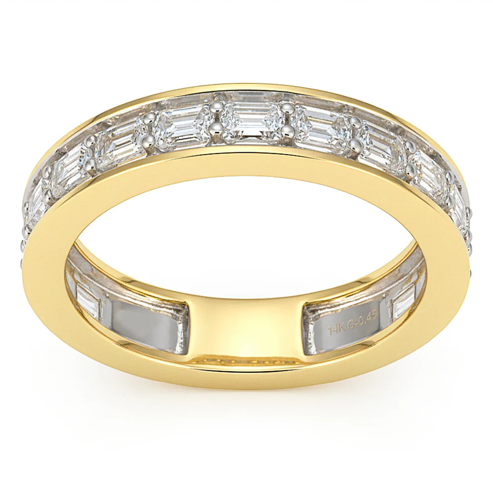 <span style="color:purple">SPECIAL!</span> 1.45ct G SI 14kt Yellow Gold Diamond Modern Band Ring Size 6.5