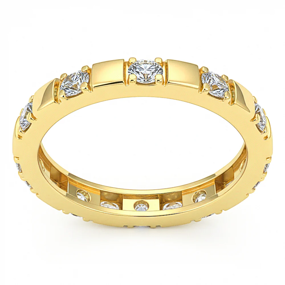 <span style="color:purple">SPECIAL!</span> .76ct G SI 14kt Yellow Gold Diamond Band Ring Size 6.5
