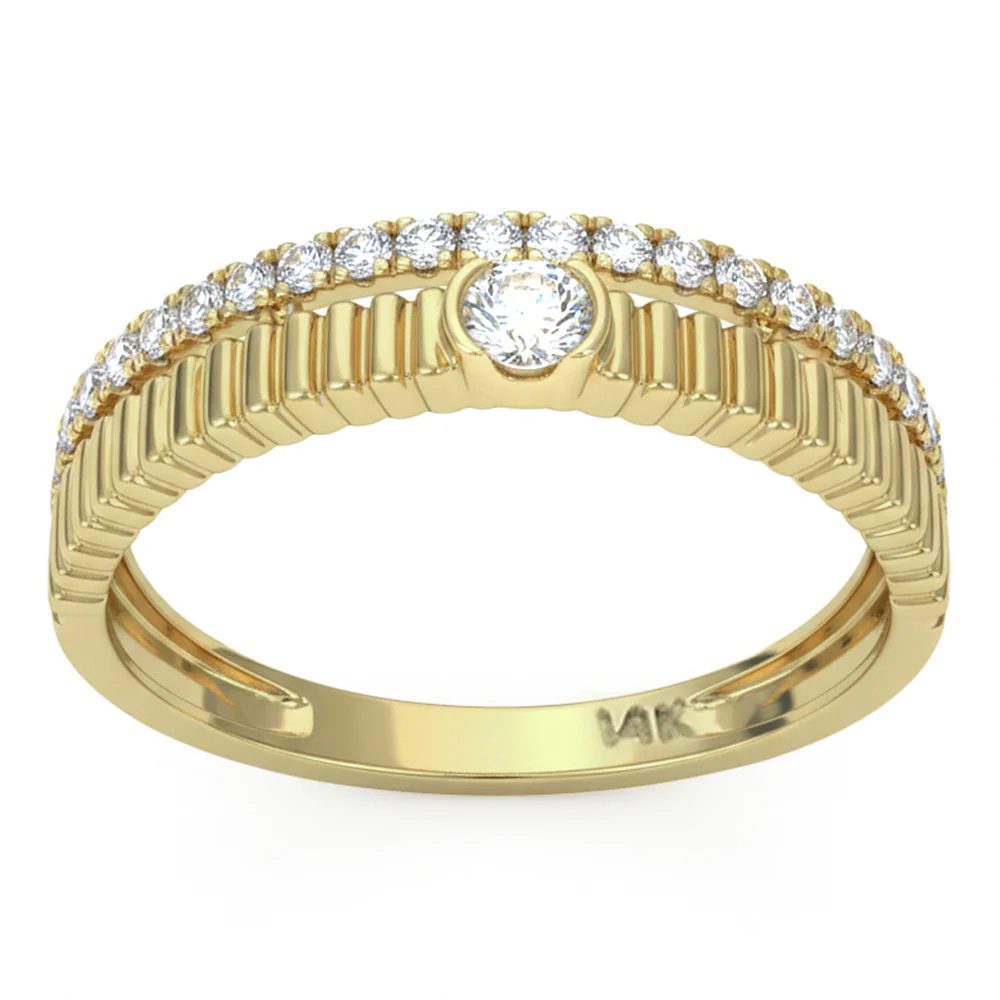 <span style="color:purple">SPECIAL!</span> .30ct G SI 14kt Yellow Gold Diamond Band Ring Size 6.5