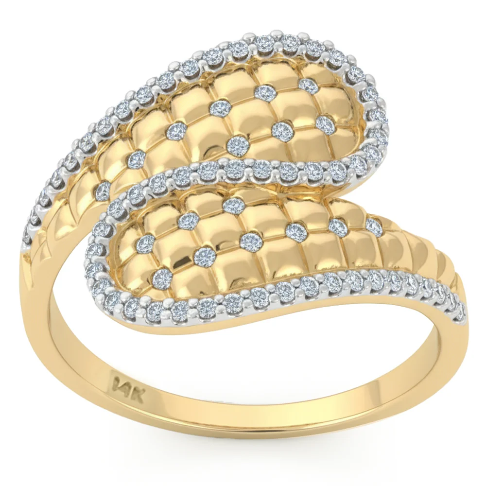 <span style="color:purple">SPECIAL!</span> .34ct G SI 14kt Yellow Gold Diamond Wrap Ring Size 6.5