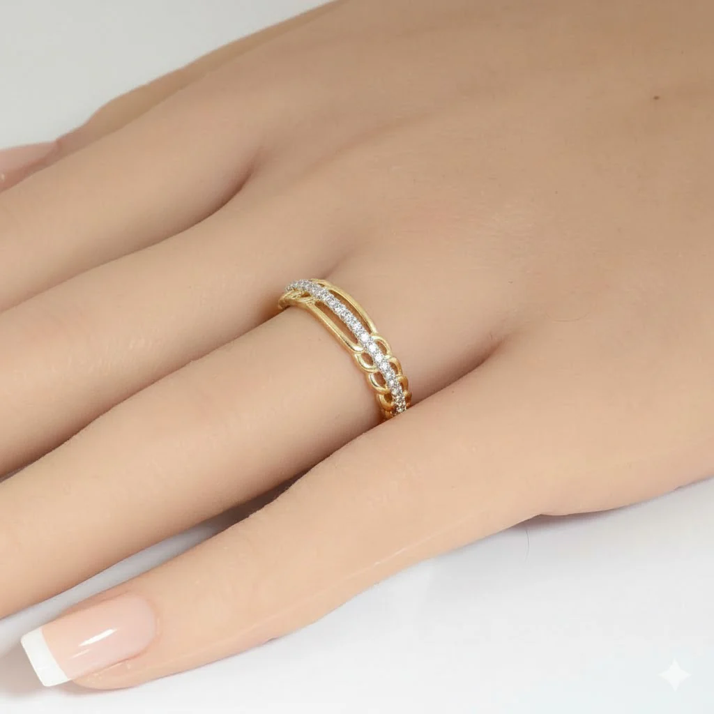 <span style="color:purple">SPECIAL!</span> .15ct G SI 14kt Yellow Gold Diamond Band Ring Size 6.5 - Image 2