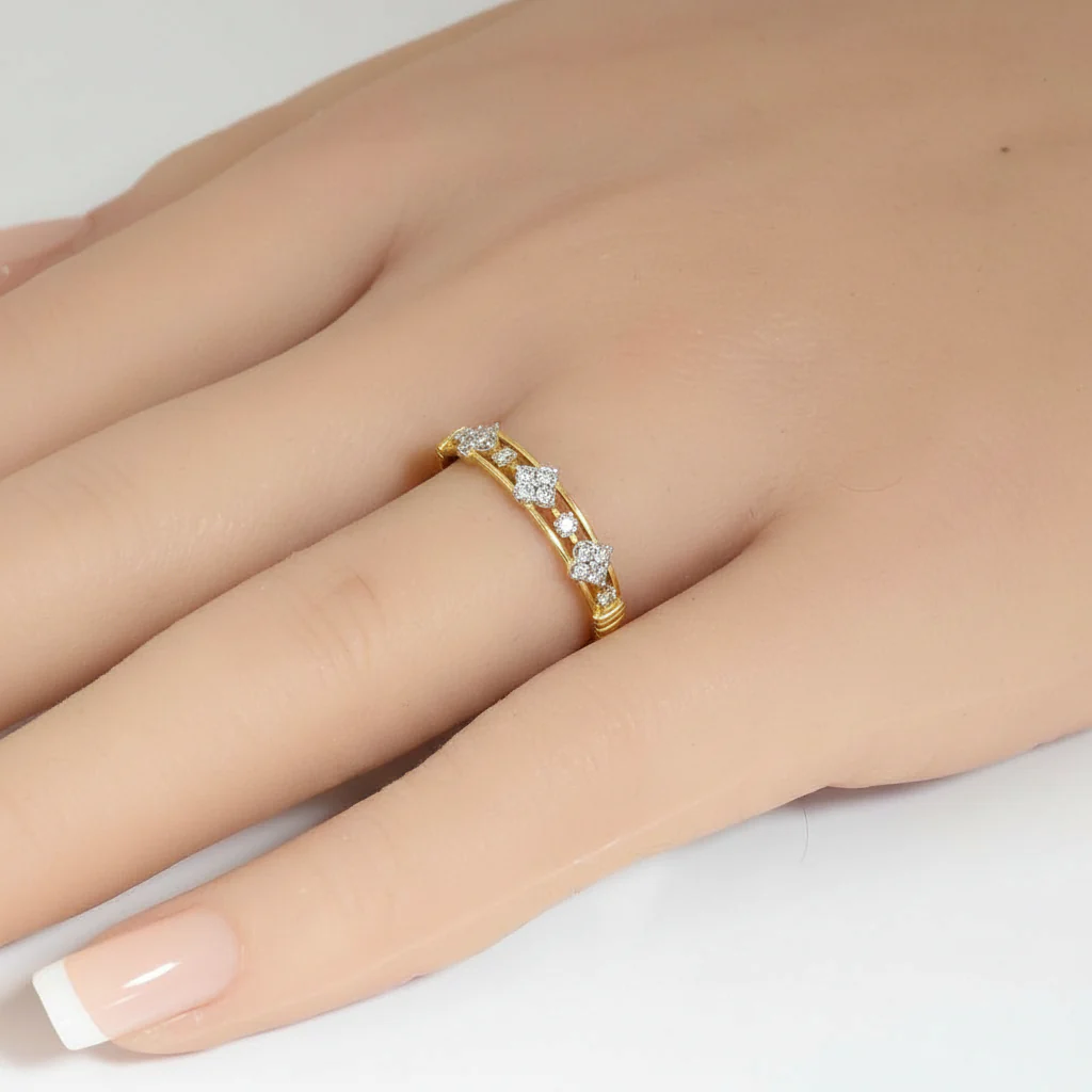 .17ct G SI 14kt Yellow Gold Diamond Band Ring Size 6.5 - Image 2