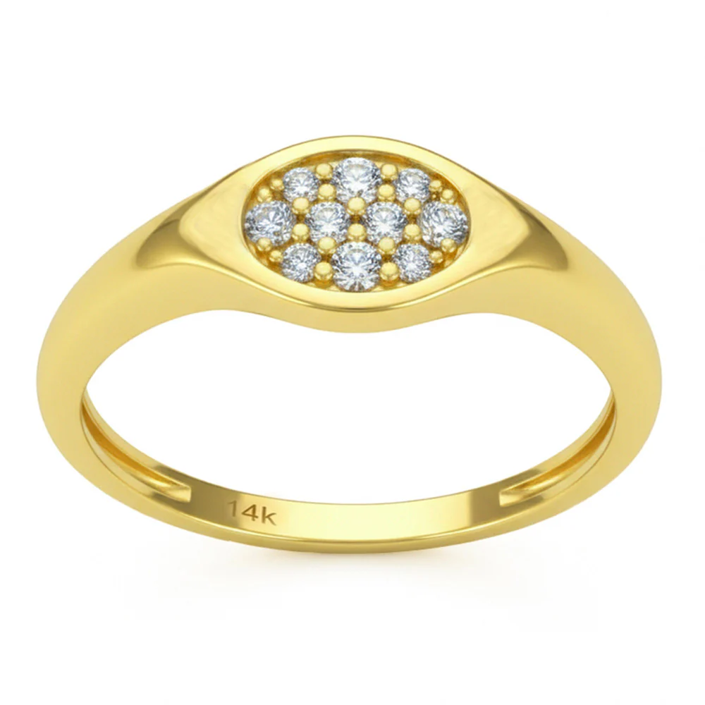 <span style="color:purple">SPECIAL!</span> .15ct G SI 14kt Yellow Gold Diamond Modern Band Ring Size 6.5