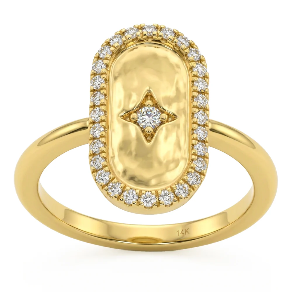 <span style="color:purple">SPECIAL!</span> .24ct G SI 14kt Yellow Gold Diamond Modern Ring Size 6.5