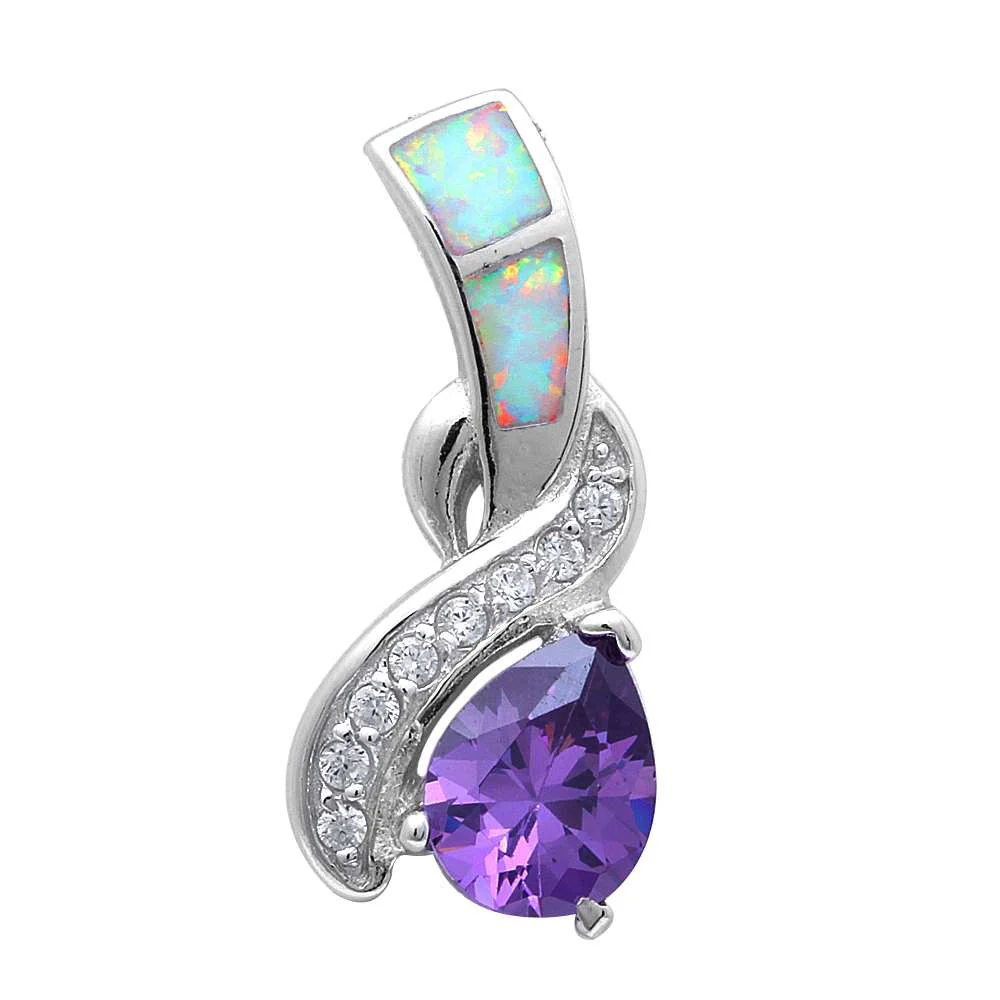 <span>CLOSEOUT! </span>White Opal .925 Sterling Silver Pendant