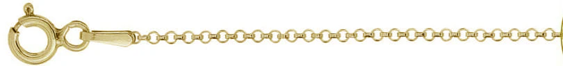 <span>CLOSEOUT 20% OFF! </span> 025-2MM Yellow Gold Plated Rolo Chain .925  Solid Sterling Silver Available in 16"- 22" inches NEW