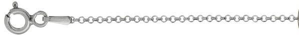 020-1.8MM Rolo Rhodium Chain Made in Italy .925 Sterling Silver Available in 16-24" NEW