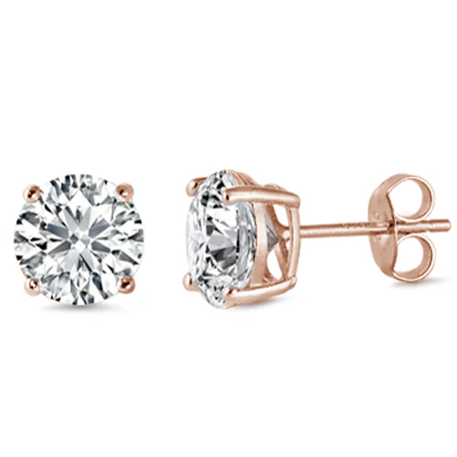 Casting Round Stud Earrings Push Back .925 Sterling Silver Sizes 2-10mm Available in 3 Colors! - Image 2