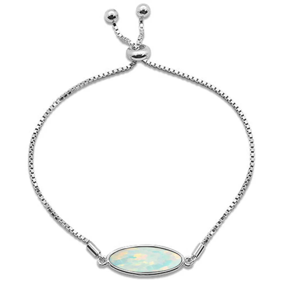 <span>CLOSEOUT! </span>New White Opal .925 Sterling Silver Bracelet