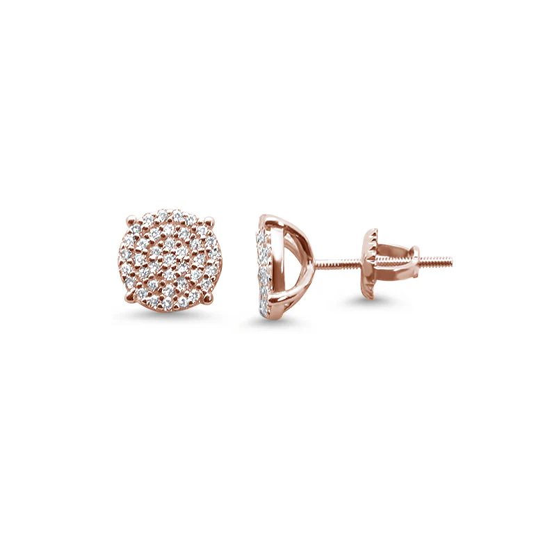 4MM Micro Pave Round CZ .925 Sterling Silver Stud Earrings - Image 4