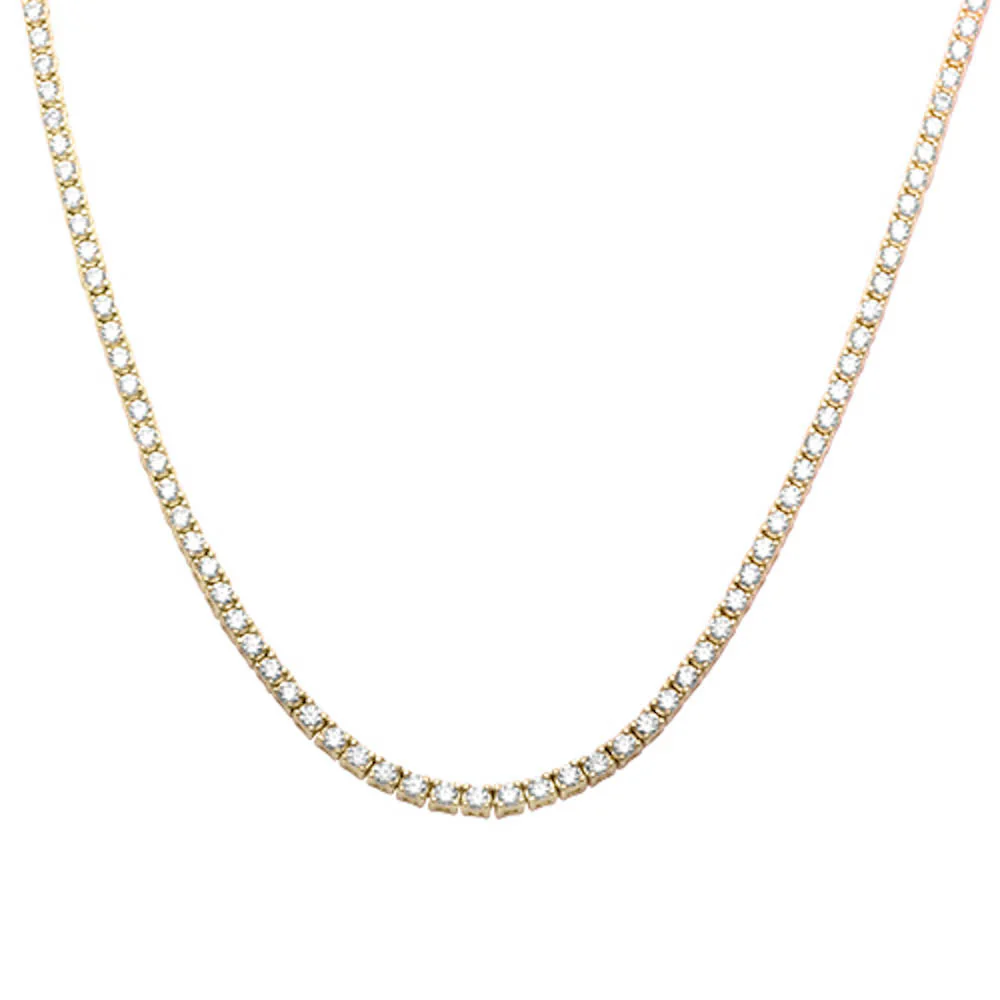 2.5MM Round Cubic Zirconia Necklace .925 Sterling Silver Pendant 18",22" - Image 8