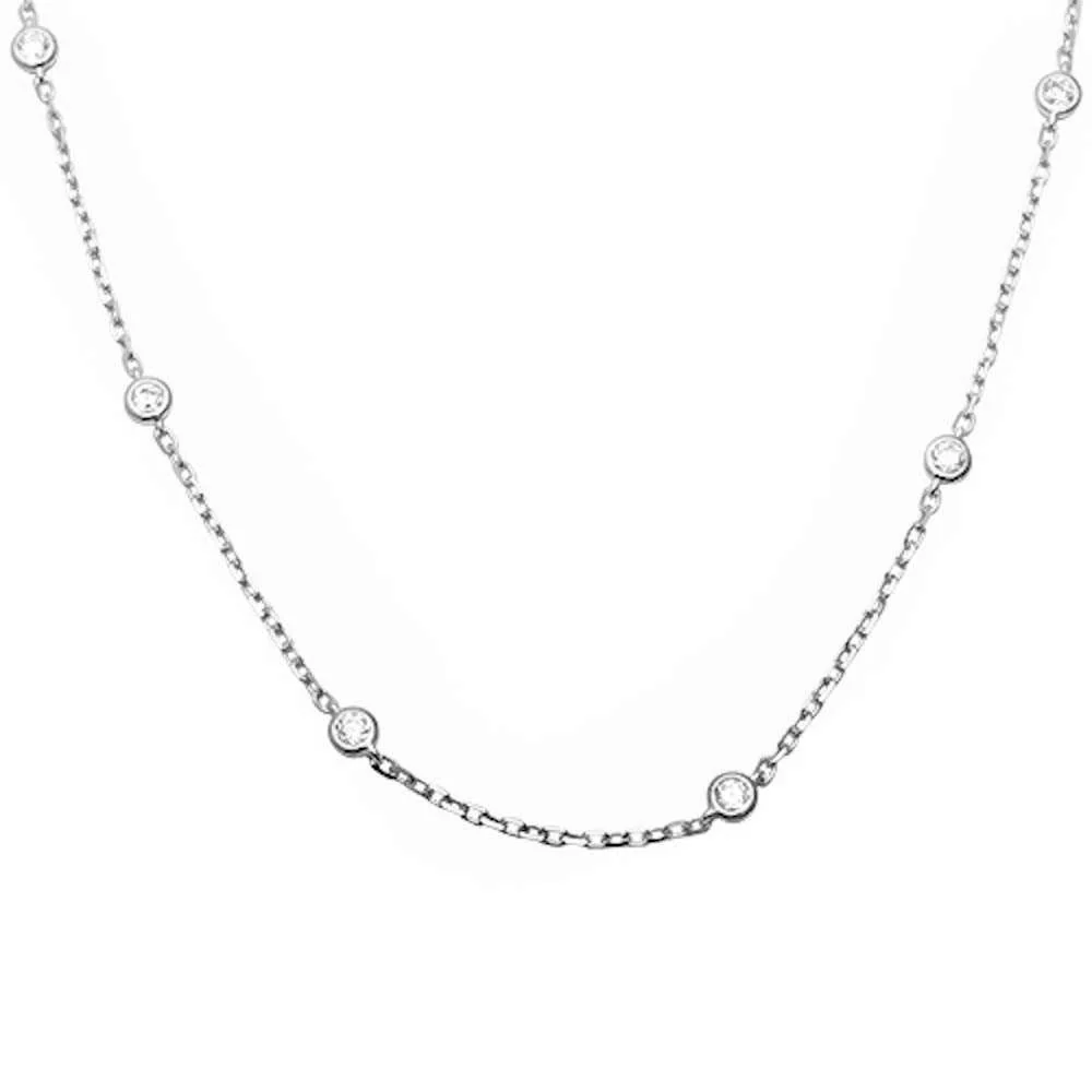"Diamond By the Yard" Available 3 Colors .925 Sterling Silver Pendant Necklace - Image 2