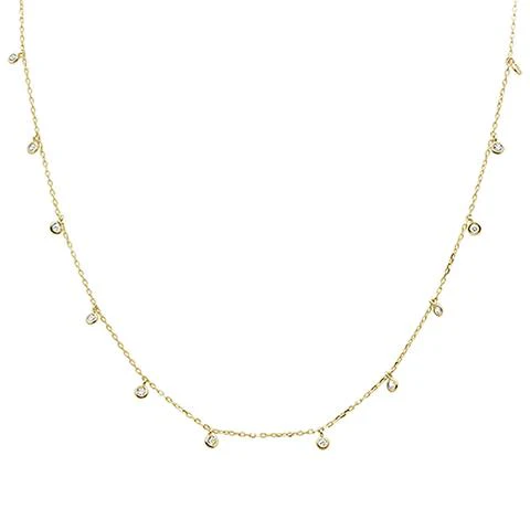 Multi Round Bezel Cubic Zirconia .925 Sterling Silver Necklace Three Colors Available! - Image 4