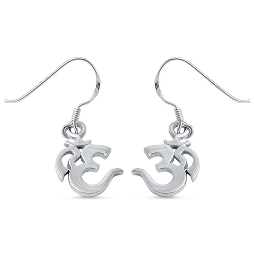 <span>CLOSEOUT!</span>Om Symbol .925 Sterling Silver Earring