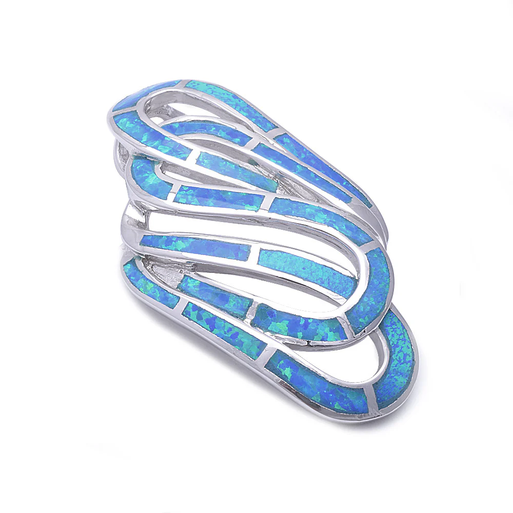 <span>CLOSEOUT!</span> New Designer Blue Opal .925 Sterling Silver Pendant