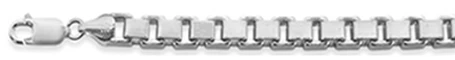 <span>CLOSEOUT 20% OFF! </span>400 6MM Square Box Chain .925  Solid Sterling Silver Sizes 8-28" NEW