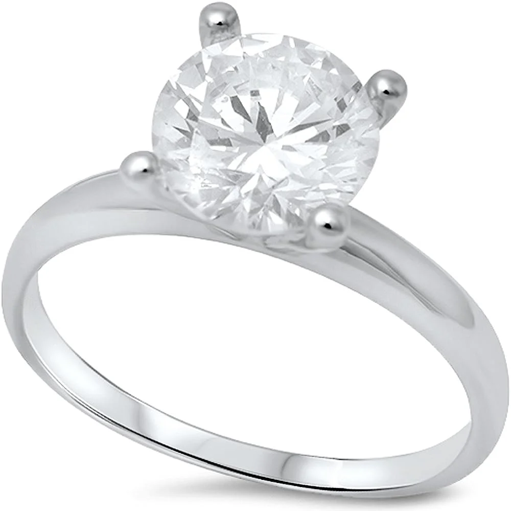 <span>CLOSEOUT!</span> Sterling Silver 2.0Ct Radiant Cut Cubic Zirconia Solitaire