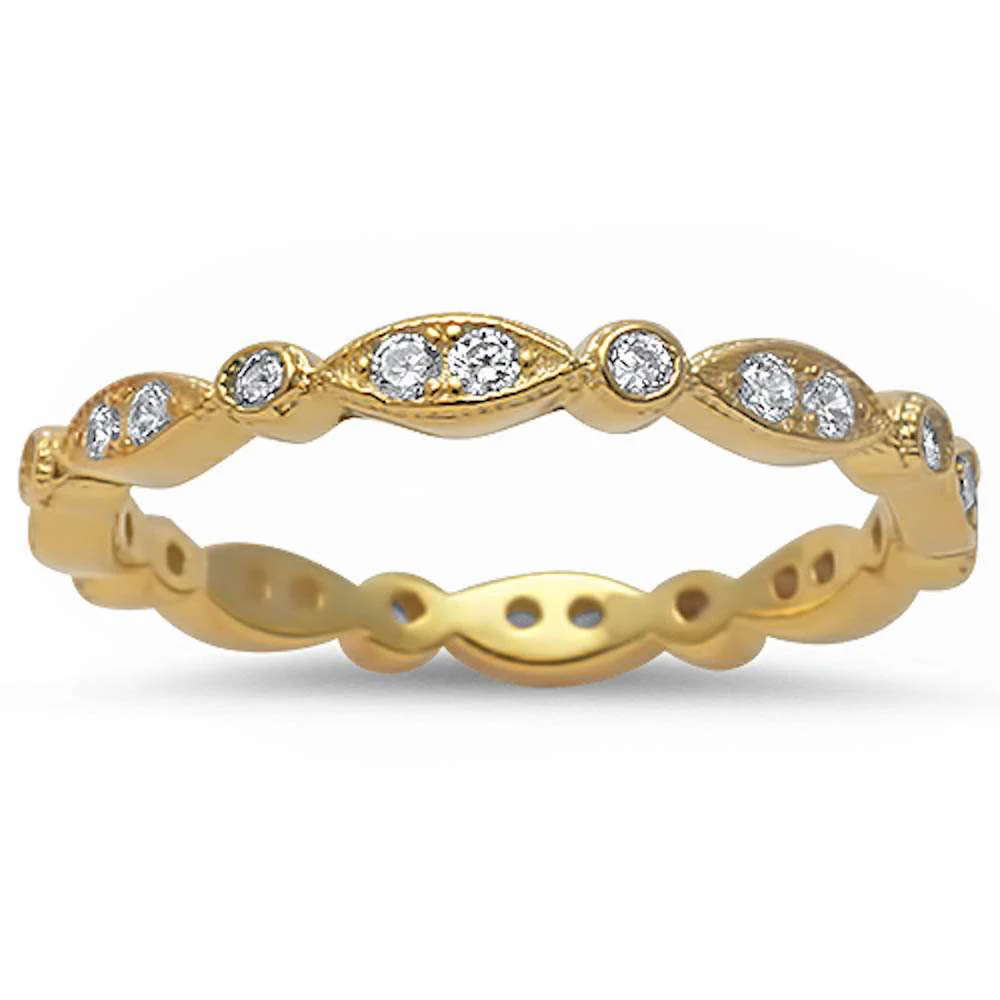 <span>CLOSEOUT!</span> Yellow Gold Plated Wraparound All Seeing Eyes .925 Sterling Silver Band Ring Sizes 3-12