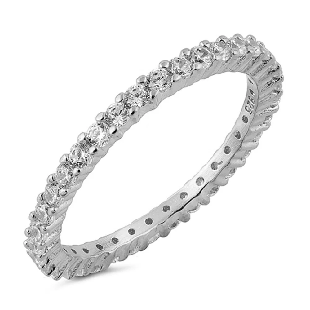 <span>CLOSEOUT! </span>Stackable ETERNITY 925 Sterling Silver Ring