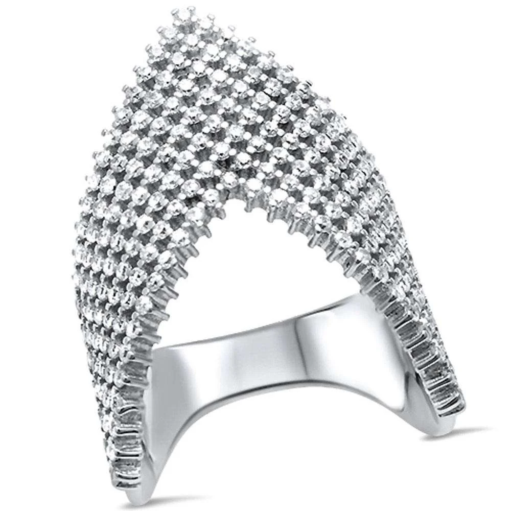 <span>CLOSEOUT!</span>New Sparkle White Cubic Zirconia .925 Sterling Silver Ring
