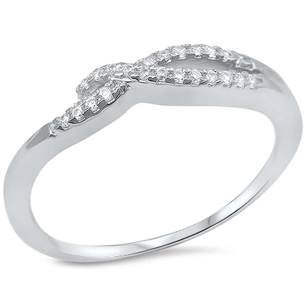 <span>CLOSEOUT!</span>New Style Cz Infinity .925 Sterling Silver Ring